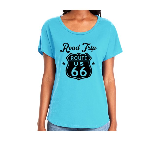 Road Trip Route 66 Womens Dolman Tee