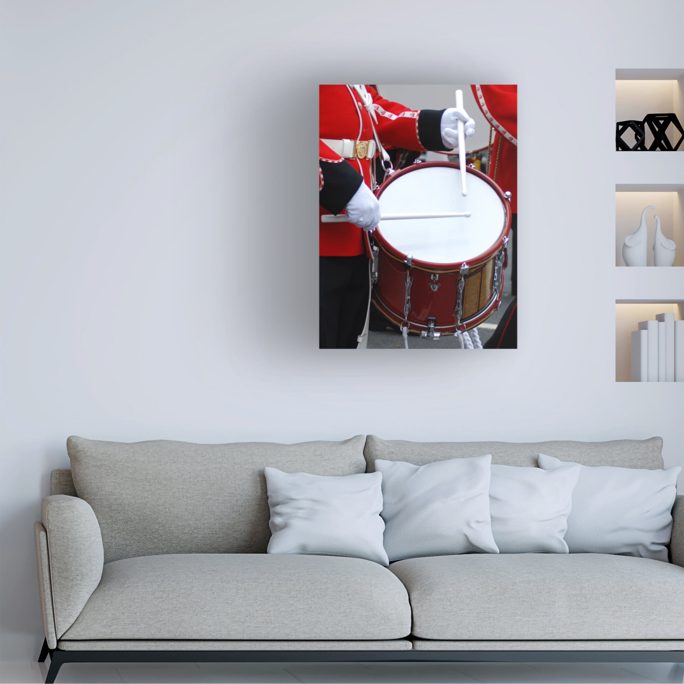 Canvas Wall Art - Justin MacArthur 'Dutiful Drumming' Wall Art for Living Room, Bedroom, or Office D?cor by Trademark Fine Art - 18 x 24 Inches