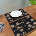 thumbnail image 4 of ICHUDAN Cute Brown Cartoon Owls Placemats Set of 4 Heat Resistant Stain Resistant Polyester Table Place Mat Anti-Skid Washable Table Mats for Dining Kitchen Table Decor, 4 of 9