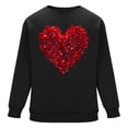 thumbnail image 4 of Mens Graphic Sweatshirts Happy Valentine's Day Shirts Comfy Loose Pullover Tops Cute Love Heart Printed Couple Matching Shirts 2025 Spring Clothes(Black,L), 4 of 6