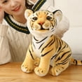 thumbnail image 3 of Porfeet Plush Toy Rich Facial Complexion Elastic Texture Bright Color Tiger Cuddle Baby Plush Toy for Children,Brown 23cm, 3 of 10