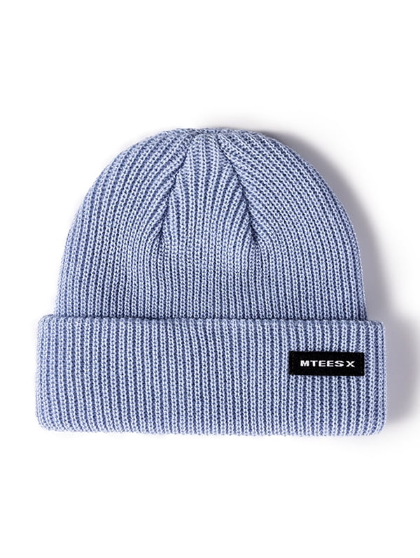 Edge Letter Patch Knit Beanie Baby 