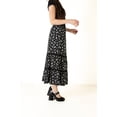 thumbnail image 3 of Ragstock Black Floral Crochet Detail Maxi Skirt, 3 of 4