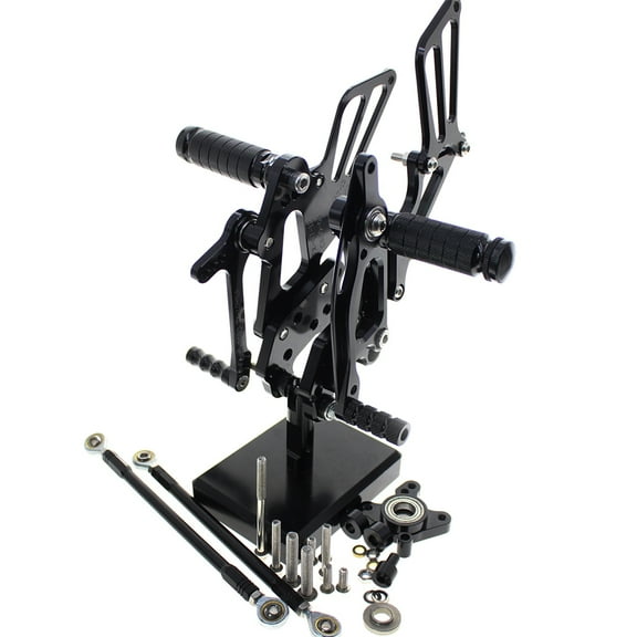 FXCNC CNC CBR1000RR Billet Motorcycle Rearset Foot Pegs Rear Set Footrests Fully Adjustable Foot Boards Compatible with CBR1000 RR 2004 2005 2006 2007