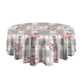 thumbnail image 5 of Pioneer Flower Floral Print Pattern Round Tablecloth 60"x60",Wrinkle Wipeable Table Cloth for Kitchen Dining Room Picnic Patio Party, 5 of 6