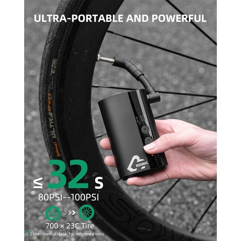 ROCKBROS Mini Bike Pump Electric 150PSI, 32s Fast Inflate Bike