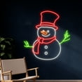 thumbnail image 2 of Handmadetneonsign Snowman Neon Sign, Snow Man Led Sign, Snowman Neon Light, Christmas Room, 2 of 5