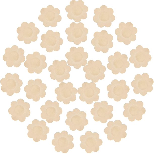 30 piezas de cubierta de pezón en forma de ciruela cubiertas desechables para senos