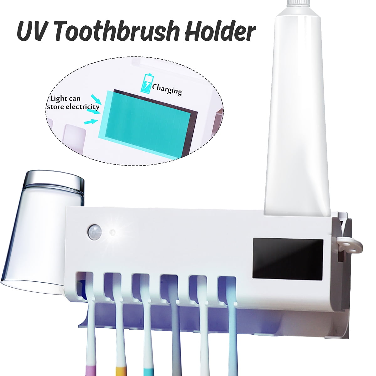UV Sterilizer Toothpaste Holders,Automatic Toothpaste Dispenser,Light
