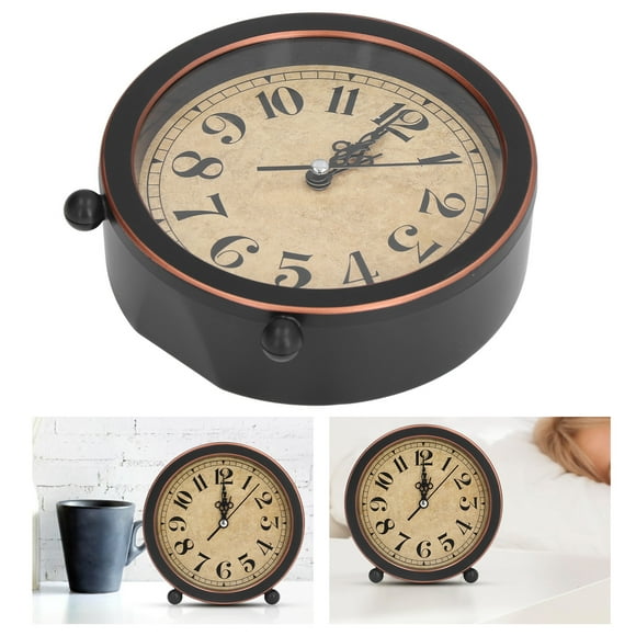 Desk Clock, Analog Clock Easy Identification for Office for Bedroom for School