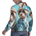 thumbnail image 6 of Pofeuu Stylish Dog in Denim Outfit Print Mens Casual Hooded Collar Drawstring Hoodies Pullover Sweatshirts Casual Long Sleeve Shirts-XX-Large, 6 of 7