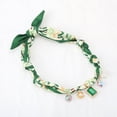 thumbnail image 5 of Unique Bargains 1 Pc Durable Scarf Necklace with Charm Adjustable Tie Statement Choker for Women Green White, 5 of 5