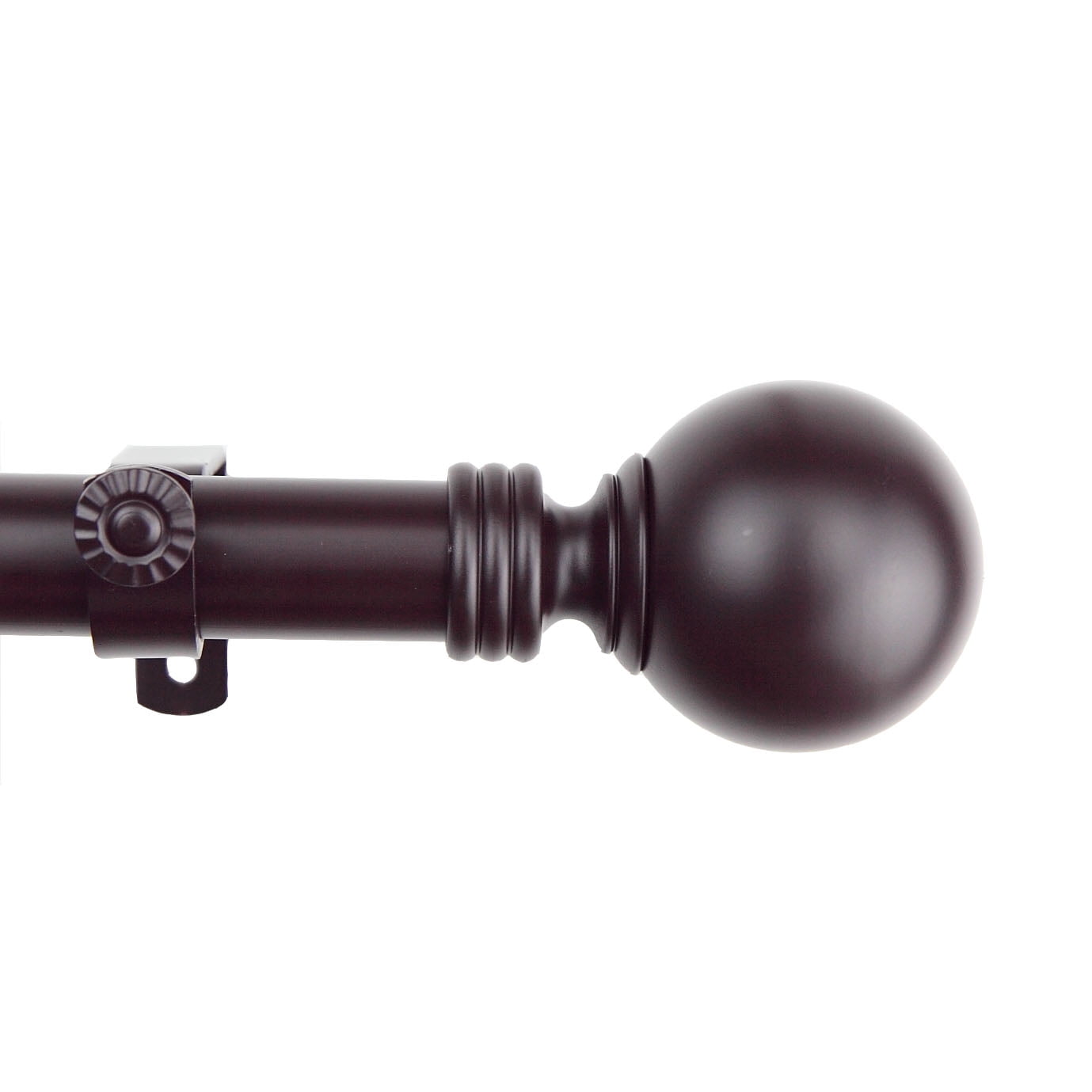 1" Dia Giselle Curtain Rod 120-170 inch, Mahogany