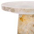 thumbnail image 6 of Safavieh Couture Valentia Modern Marble and Manufactured Wood Round End Table, Beige, 6 of 10