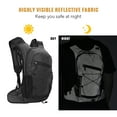 thumbnail image 4 of Tignapoo Reflective Hydration Backpack for Outdoor Adventures - Adjustable Straps, Night Safety Feature, Water Bladder Compartment, Ideal for Cycling, Hiking, Running - Black Color, Lightweight and, 4 of 7