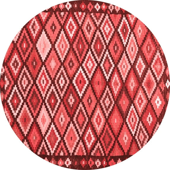 Ahgly Company Indoor Round Oriental Red Traditional Area Rugs, 5' Round