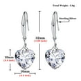 thumbnail image 4 of s925 Sterling Silver Love Heart 5A Cubic Zirconia Crystal Women Drop Dangle Earrings, 4 of 6