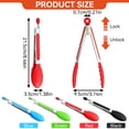 thumbnail image 2 of 4Pcs 8inch Kitchen Tongs Set, Stainless Steel Serving Tongs for Cooking, Metal Food Tongs Colorful Barbecue Tongs with Non-Slip Grip for Grilling, Serving, Salad and BBQ, 2 of 7