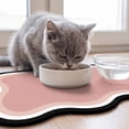 thumbnail image 6 of Pet Feeding Mat 23.6"x15.7", Quick Dry & Absorbent Pet Mat for Water Bowl, Anti Scratch Cat Mats for Feeding Stations, Large Cat Dog Food Bowl Mat for Indoor & Outdoor Use (Pink), 6 of 7