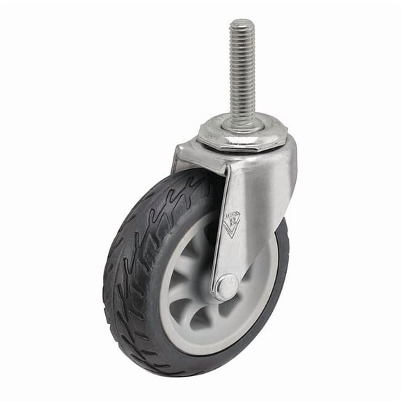3" X 13/16" Rubber No-Matic Swivel Caster, No Brake, Loads Up To 110 lb