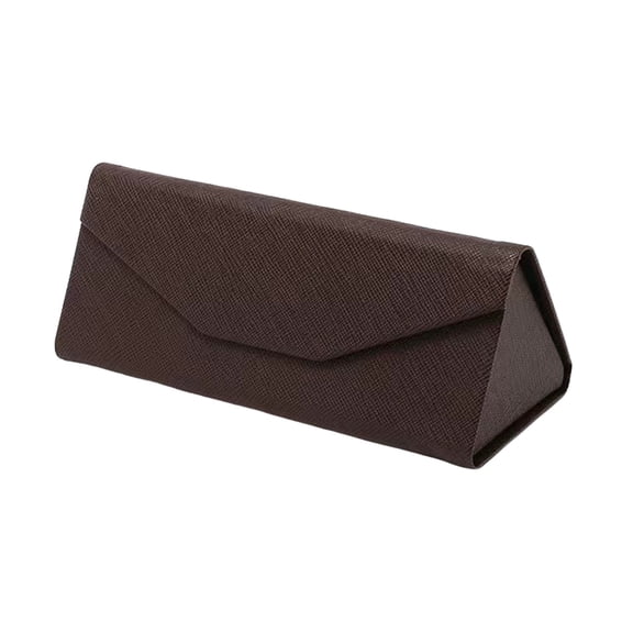 Foldable Glasses Case With Clean Cloth, PU Portable Sunglasses Case, Magnetic Folding Hard Case Eyeglasses Protection, 1 Pcs, 6.3x2.6x2.5"