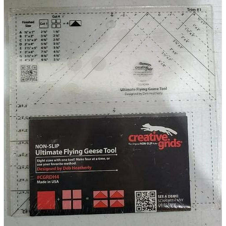 Creative Grids Ultimate Flying Geese Template and Quilt Ruler [CGRDH4] 