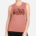 thumbnail image 2 of Halloween Coffee Women's Muscle Tank Large Desert Pink, 2 of 5