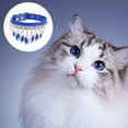 thumbnail image 3 of Collar de perro y gato con diamantes de imitación, collar de gatito de cristal brillante, collar de perro de cuero ajustable suave, 3 of 5