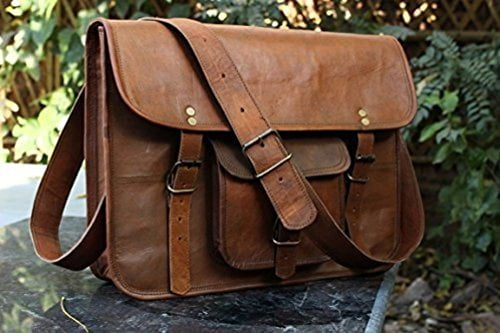 HLC 20 Genuine Leather Retro Rucksack Backpack Brown Leather Bag Travel Backpack for Men Women