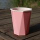 thumbnail image 1 of Xiao Hua Maceta de 2 piezas con forma de diamante que absorbe automáticamente el agua, nueva maceta de plástico rosa simple para plantas verdes, tamaño pequeño: 3,94 x 4,72 pulgadas, 1 of 5