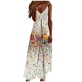 thumbnail image 4 of Horkkom Maxi Dresses for Women V Neck Spaghetti Strap Dresses Summer Beach Floral Dress S, 4 of 6