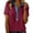 Hot Pink, variant on Tqcoqu Polo Shirts for Women Front Button V Neck Short Sleeve Womens Tops Casual Comfy Loose Fit T Shirts,Black,Women's S-XXL