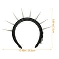 thumbnail image 4 of FELTECHELECTR Diadema para cosplay, diadema para fiesta, diadema con remaches, tocado para fiesta de festival, 4 of 6