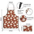thumbnail image 3 of Pioneer Flower Floral Print Pattern Cotton Linen Apron with Pockets, Waterproof Adjustable, 33x27 Inch for Kitchen, Gardening, BBQ, Salon, 3 of 6
