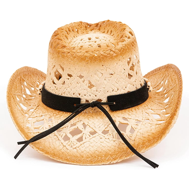 TOVOSO Straw Cowboy Hat for Women and Men with Shape-It Brim  display picture 3