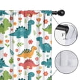 thumbnail image 4 of Blackout Kids Curtains,White Dinosaurs Flowers Plants Pattern Childrens Insulated Curtains Set Of 2,Bedroom Essentials,Toddler Room Decor 42"x54", 4 of 5