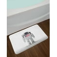thumbnail image 2 of Astronaut Bath Mat, Digital Image of an American Spaceman with the US Flag on Suit, Plush Bathroom Decor Mat with Non Slip Backing, 29.5" X 17.5", White Pale Grey, by Ambesonne, 2 of 2