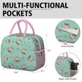 thumbnail image 6 of Lunch Bag Lunch Box for Women Reusable Insulated Lunch Cooler Bags,Large Capacity for Work Travel Picnic,Water-Resistant Light Green with Rose Lunch Tote Bag Gifts for Woman Mom Pink, 6 of 6