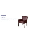 thumbnail image 4 of BizChair Burgundy LeatherSoft Executive Side Reception Chair with Mahogany Legs, 4 of 12
