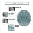 thumbnail image 2 of Soft Microfiber Bathroom Toilet Lid Cover, Machine Washable Seat Covers, Stays in Place Rubber Backing, Fits Most Round, Elongated and Oblong Lids, Home Decor Accessories, 18x18, Turquoise, 2 of 9