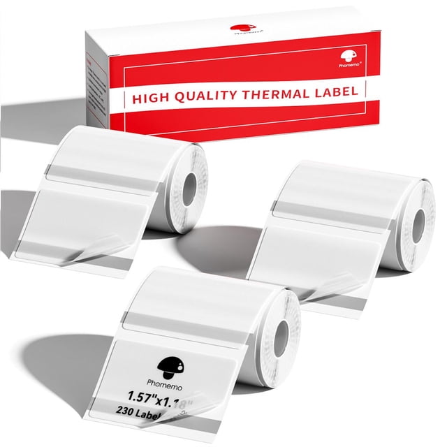 Etiquetas Transparentes Térmicas Phomemo 40x30mm para M110/M221/M220/M120