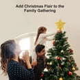 thumbnail image 3 of Yyton Christmas Tree Topper Built-in LED Projector, 180� Rotatable 3D Santa Claus Pattern, for Christmas, New Year, Home (Gold), 3 of 10