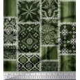 thumbnail image 1 of Soimoi Poly Georgette Fabric Paisley,Mandala & Quatrefoil Patchwork Fabric Prints By Yard 42 Inch Wide, 1 of 3