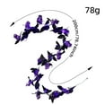 thumbnail image 3 of Xuniizn Halloween Garland Room Decorations Purple Rose Vines with Purple LED Artificial Fake Flowers Real Touch Silk Leaf for Home Fireplace Party Living Room Halloween Decor, 3 of 9