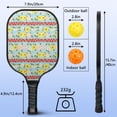 thumbnail image 3 of Pickleball Paddles Set,Pioneer Flower Floral Print Pattern Fiberglass Surface Pickleball Racket Set with 2 Indoor Outdoor Pickleball Balls and Pickleball Bag,Pickle-ball Equipment, 3 of 6