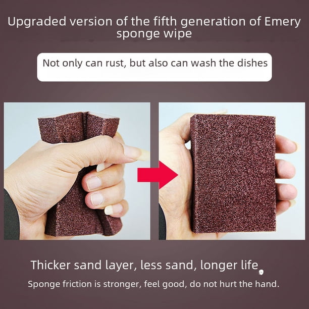 Esponja de carborundo, artículos de limpieza para la cocina, cepillo para ollas para lavar platos, bloque de esponja para moler, cepillo de limpieza para el hogar