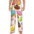 thumbnail image 2 of Goofa Color Donut Printed Soft Pajama Pants for Men, Wide Leg Comfy Casual Lounge Yoga Pants-Large, 2 of 9