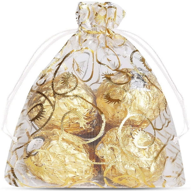 50 Bolsas De Papel De Regalo De 4 X 6 Pulgadas, Tela De Tul | Envío Gratis