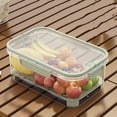 thumbnail image 3 of YIKA Tupperware Container Food Grade Portable Fresh-keeping Box Plastic Portable Outdoor Picnic Box Large Rectangular Refrigerator Storage Sealed Box Refrigeration Kitchen Storage Green, 3 of 9