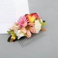 thumbnail image 5 of XASZHN Flower Hair Side Combs Slide Clips Floral Bows Hairpins Set Orange_003 One Size, 5 of 5